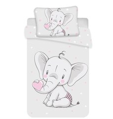 Gultas veļas komplekts Elephant Baby, 100 x 135 cm + spilvendrāna 40 x 60 cm цена и информация | Постельное белье | 220.lv