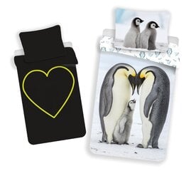 Gultas veļas komplekts Penguins with glowing effect, 140 x 200 cm + spilvendrāna 70 x 90 cm cena un informācija | Bērnu gultas veļa | 220.lv
