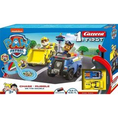 Auto trases komplekts - Carrera First - Paw Patrol Chase & Rubble - 2.9 m цена и информация | Игрушки для мальчиков | 220.lv