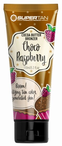 Šokoladinis įdegio kremas su bronzantais Supertan Choco Raspberry 150 ml cena un informācija | Solārija krēmi | 220.lv