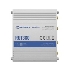 Teltonika Industrial Cellular Router RUT360 LTE CAT6 1 x LAN ports, 10 цена и информация | Маршрутизаторы (роутеры) | 220.lv