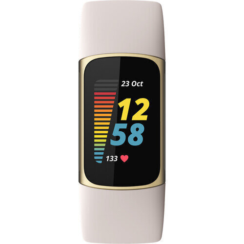 Fitbit Charge 5 Lunar White/Soft Gold FB421GLWT cena un informācija | Fitnesa aproces | 220.lv