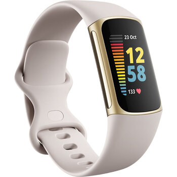 Fitbit Charge 5 Lunar White/Soft Gold FB421GLWT cena un informācija | Fitnesa aproces | 220.lv