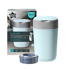 Контейнер для подгузников Tommee Tippee Twist & Click, зеленый цвет цена и информация | Подгузники | 220.lv