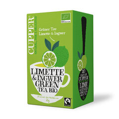 Органический чай Fairtrade Cupper Limette & Ingwer Green Tea Bio 35 г цена и информация | Чай | 220.lv