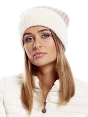 Cepure ar kažokādas pomponu, tumši brūna цена и информация | Женские шапки | 220.lv