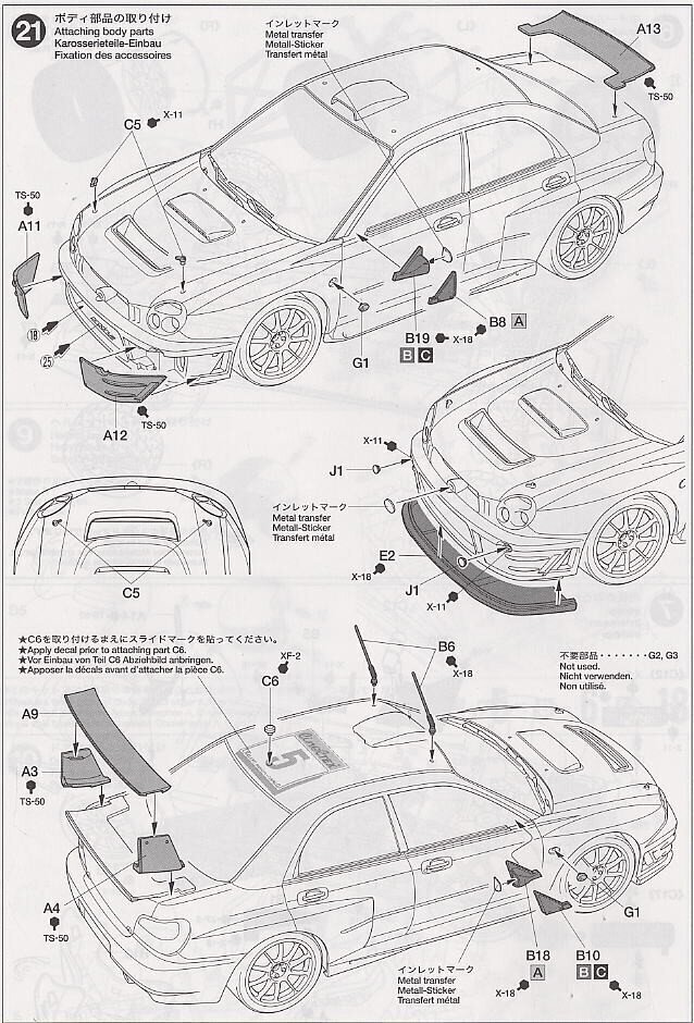 Tamiya - Subaru Impreza WRC Monte Carlo 2001, 1/24, 24240 cena un informācija | Konstruktori | 220.lv