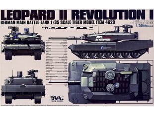 Сборная пластиковая модель Tiger Model - German Main Battle Tank Leopard II Revolution I, 1/35, 4629 цена и информация | Конструкторы и кубики | 220.lv