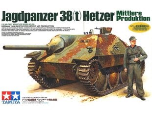 Сборная пластиковая модель Tamiya - Jagdpanzer 38(t) Hetzer Mittlere Produktion, 1/35, 35285 цена и информация | Конструкторы и кубики | 220.lv