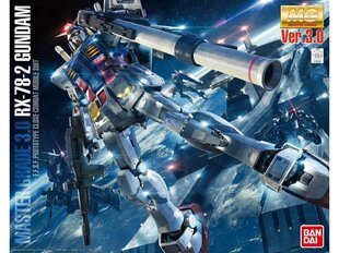 Bandai - MG RX-78-2 Gundam Ver. 3.0 E.F.S.F. Prototype Close-Combat Mobile Suit, 1/100, 61610 цена и информация | Конструкторы и кубики | 220.lv