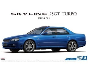 Aoshima - Nissan ER34 Skyline 25GT Turbo `01, 1/24, 06172 цена и информация | Конструкторы и кубики | 220.lv