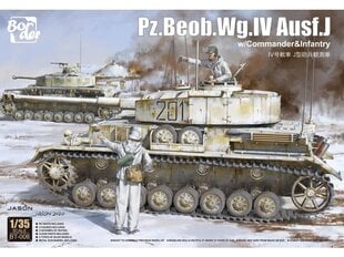 Border Model - Pz.Beob.Wg. IV Ausf. J w/Commander&Infantry, 1/35, BT-006 цена и информация | Конструкторы и кубики | 220.lv