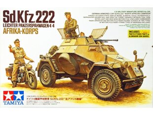 Сборная пластиковая модель Tamiya - Sd.Kfz. 222 Leichter Panzerspähwagen 4x4 Afrika-Korps, 1/35, 35286 цена и информация | Конструкторы и кубики | 220.lv