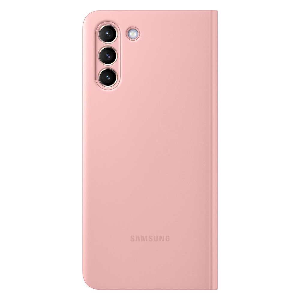 Samsung Smart Clear View Standing Cover, piemērots Samsung Galaxy S21+ 5G (S21 Plus 5G), rozā cena un informācija | Telefonu vāciņi, maciņi | 220.lv