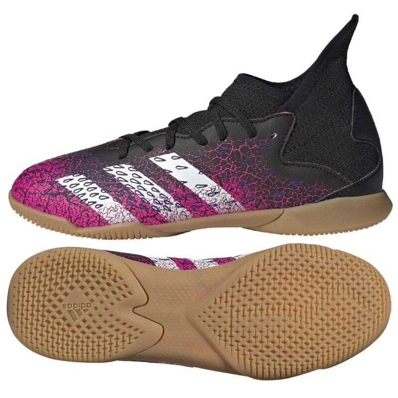 Futbola apavi bērniem Adidas Predator Freak 3 IN Jr FW7534, melni cena un informācija | Futbola apavi | 220.lv