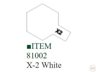 Tamiya - X-2 White, 10ml cena un informācija | Modelēšanas un zīmēšanas piederumi | 220.lv
