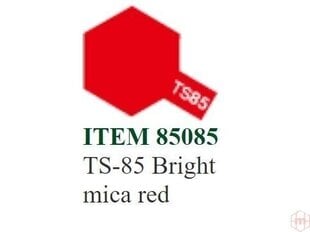 Аэрозольная краска Tamiya - TS-85 Bright mica red, 100m мл цена и информация | Принадлежности для рисования, лепки | 220.lv
