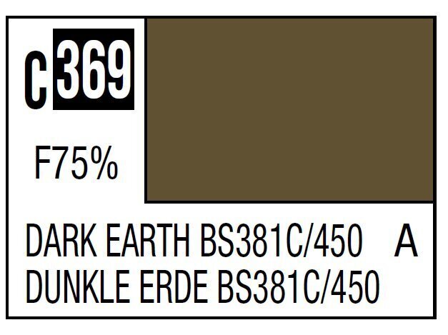 Mr.Hobby - Mr.Color C-369 Dark Earth BS381C/450, 10ml cena un informācija | Modelēšanas un zīmēšanas piederumi | 220.lv