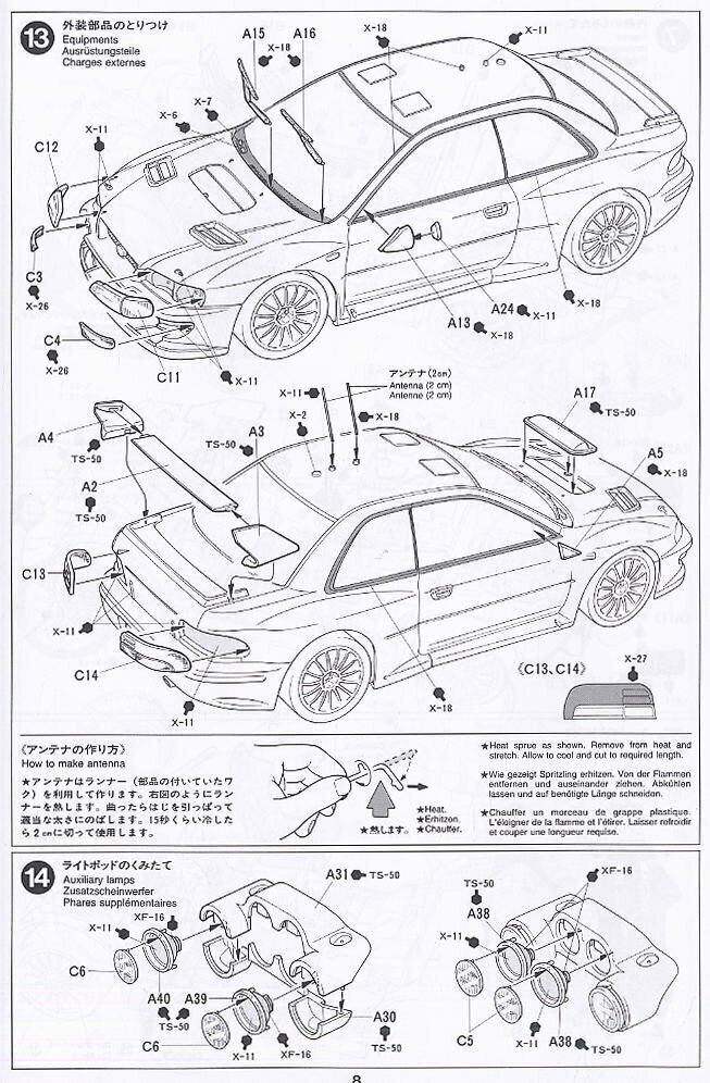 Tamiya - Subaru Impreza WRC Monte Carlo 98, 1/24, 24199 cena un informācija | Konstruktori | 220.lv