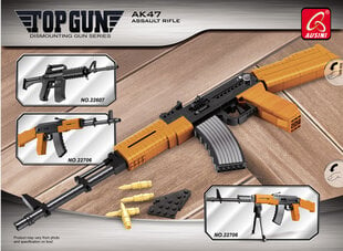 Ausini, Top Gun, AK47 Assault Rifle, AK47 uzbrukuma šautene cena un informācija | Konstruktori | 220.lv