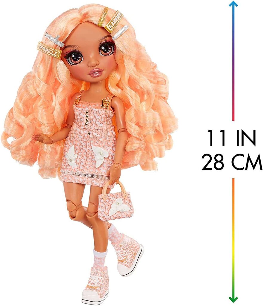 Lelle Rainbow high Lelle Peach, 29 cm цена и информация | Rotaļlietas meitenēm | 220.lv