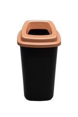 Черный мусорный бак с коричневой открытой крышкой, 28 л цена и информация | Мусорные баки | 220.lv