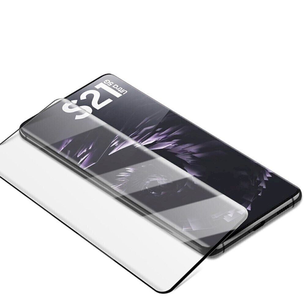 Fusion 5D glass aizsargstikls pilnam ekrānam Samsung G998 Galaxy S21 Ultra 5G melns cena un informācija | Ekrāna aizsargstikli | 220.lv