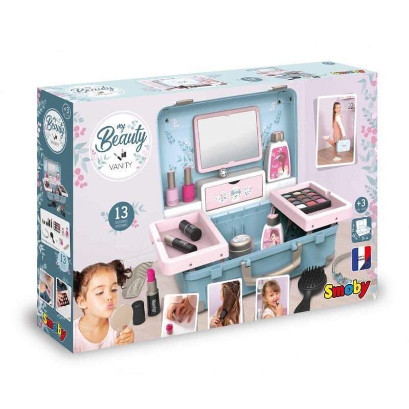 Grima komplekts ar koferi Smoby My Beauty Vanity cena un informācija | Rotaļlietas meitenēm | 220.lv