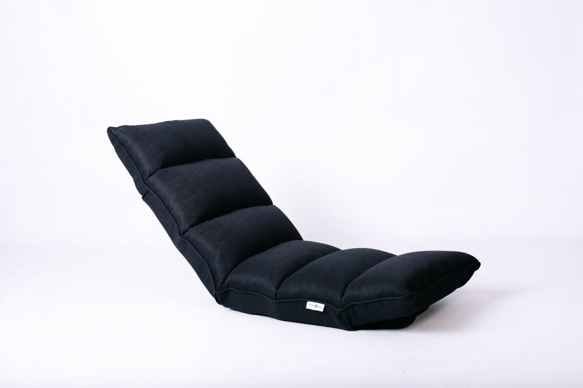 Daudzfunkcionāls saliekamais krēsls, melns cena un informācija | Sēžammaisi, pufi | 220.lv
