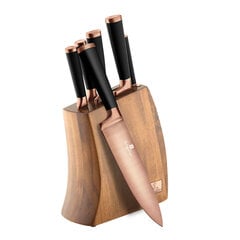 Berlinger Haus набор ножей с подставкой « BH 2479 Rose Gold», 5 шт. цена и информация | Ножи и аксессуары для них | 220.lv