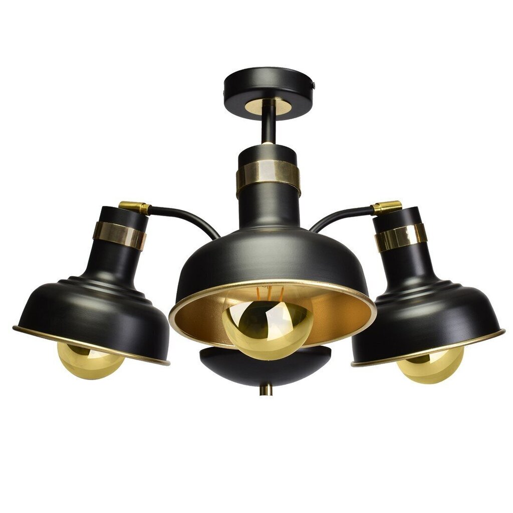 Milagro griestu lampa Margo Black/Gold cena un informācija | Griestu lampas | 220.lv