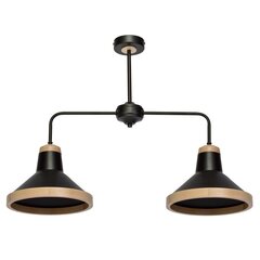 Milagro griestu lampa Salma Black/Wood цена и информация | Потолочные светильники | 220.lv