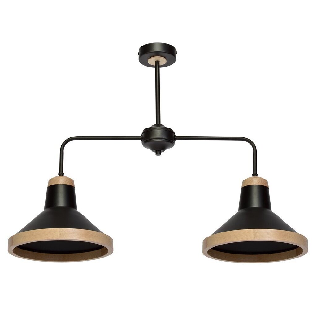 Milagro griestu lampa Salma Black/Wood цена и информация | Griestu lampas | 220.lv