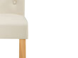 2-u krēslu komplekts Notio Living Billa, krēmkrāsas/gaiši brūns cena un informācija | Virtuves un ēdamistabas krēsli | 220.lv