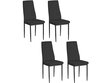 4-u krēslu komplekts Notio Living Kelis, PU, melns cena un informācija | Virtuves un ēdamistabas krēsli | 220.lv