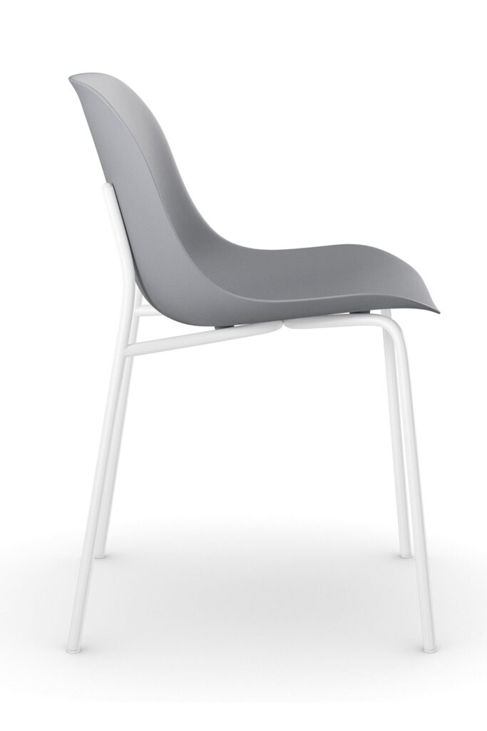2-u krēslu komplekts Notio Living Orca, pelēks/balts cena un informācija | Virtuves un ēdamistabas krēsli | 220.lv