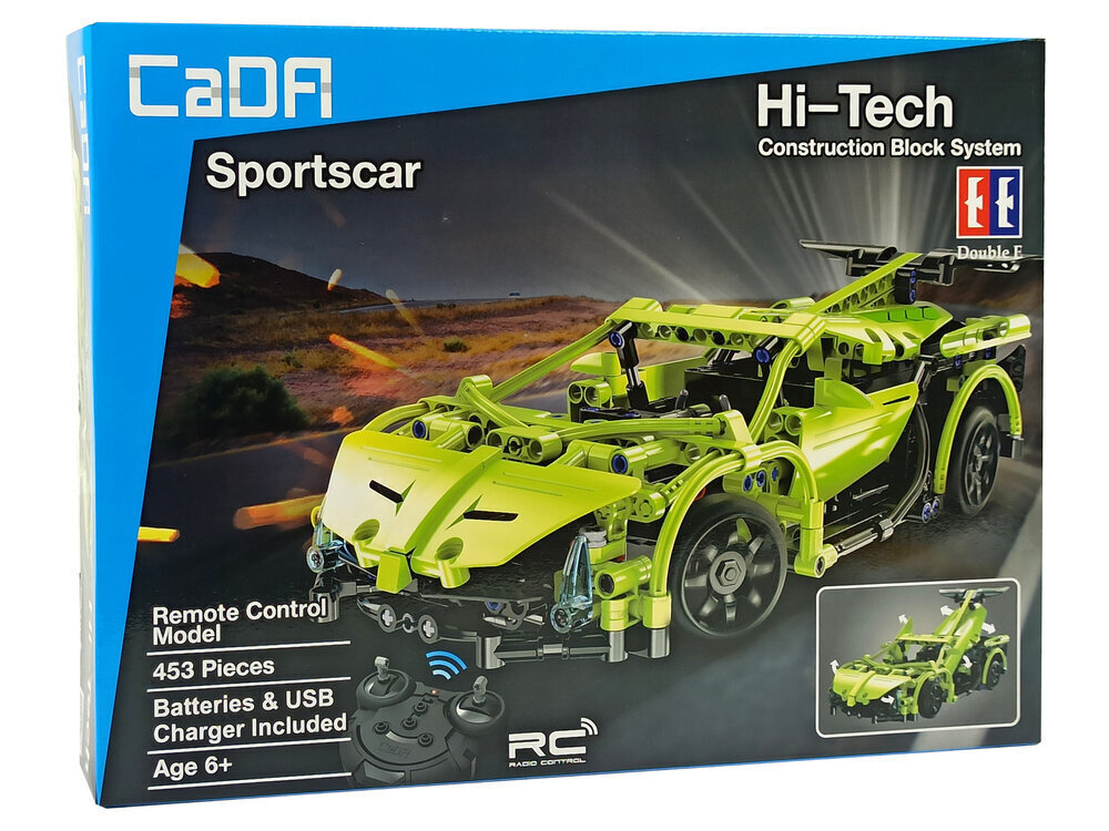 Konstruktors sporta automobilis ar tālvadības pulti "Cada", 453 d. цена и информация | Rotaļlietas zēniem | 220.lv
