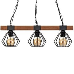 Milagro piekarināmā lampa Ulf Black/Wood 3 цена и информация | Люстры | 220.lv