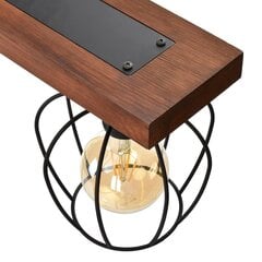 Eko-Light подвесной светильник Ozzy Black/Wood 4 цена и информация | Люстры | 220.lv
