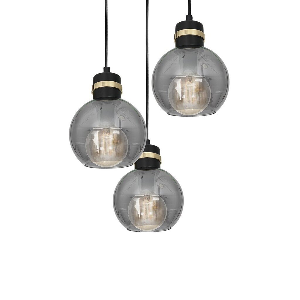 Eko-Light piekarināmā lampa Omega Black/Gold 3 cena un informācija | Lustras | 220.lv