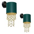 Milagro sienas lampa Almeria Green/Gold