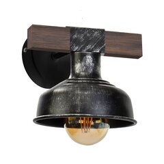 Milagro sienas lampa Faro Black/Wood cena un informācija | Sienas lampas | 220.lv