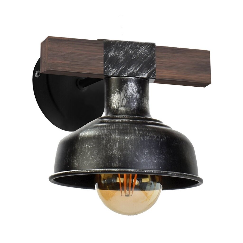 Milagro sienas lampa Faro Black/Wood цена и информация | Sienas lampas | 220.lv