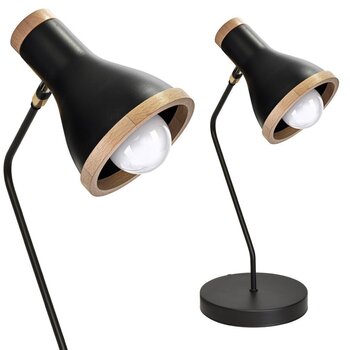 Milagro настольная лампа Holly Black/Wood цена и информация | Настольные лампы | 220.lv