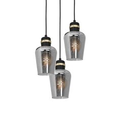 Eco-Light piekarināmā lampa Richmond Black/Gold 3 cena un informācija | Lustras | 220.lv