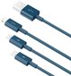 Baseus 3in1 Superior USB kabelis uz mikro USB / USB-C / Lightning 3,5 A, 1,2 m cena un informācija | Savienotājkabeļi | 220.lv