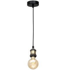 Eko-Light piekarināmā lampa Edison Black/Brass cena un informācija | Lustras | 220.lv