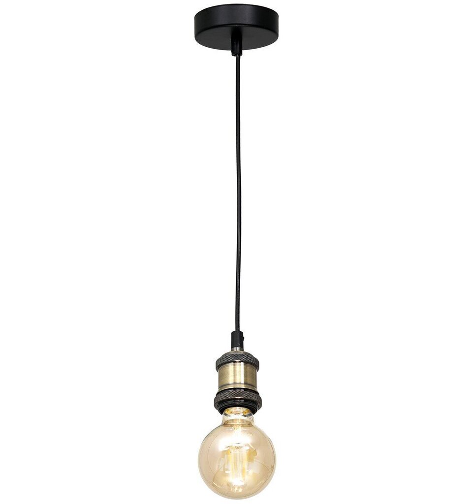 Eko-Light piekarināmā lampa Edison Black/Brass cena un informācija | Piekaramās lampas | 220.lv