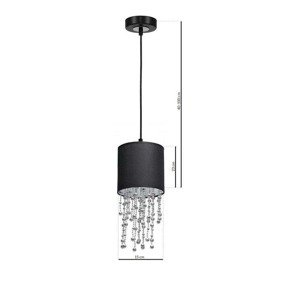 Milagro piekarināmā lampa Almeria Black/Silver cena un informācija | Piekaramās lampas | 220.lv