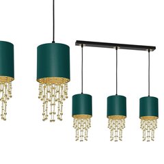 Milagro piekarināmā lampa Almeria Green/Gold cena un informācija | Lustras | 220.lv